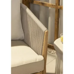 Loungestoel Bandol met voetenbankje - beige