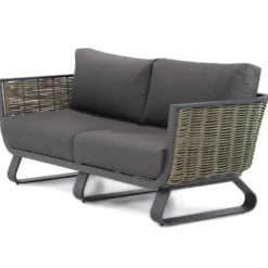 Lounge Tuinbank 2,5-zits Aluminium/wicker Grijs-antraciet Santika Furniture