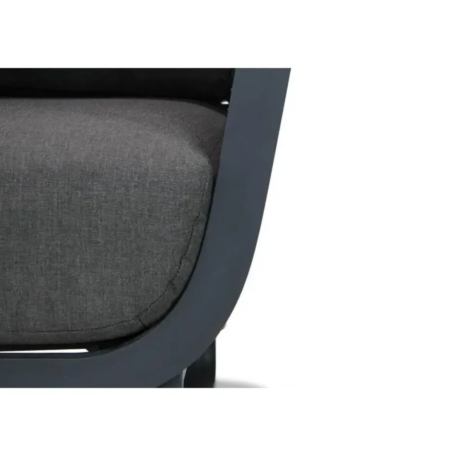 Lounge Tuinbank 2,5-zits Aluminium/wicker Grijs-antraciet Santika Furniture