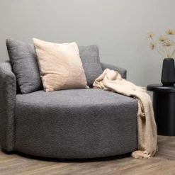 Loveseat Teddy Grijs - Zithoogte 40cm - 118x118x72cm - Kelso