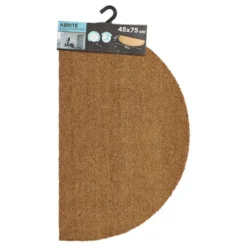 Luance Deurmat - half-rond - kokos - naturel - 45 x 75 cm