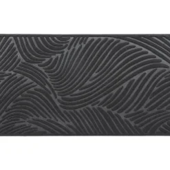 Luance Deurmat Vague - zwart - rubber - rechthoek - 75 x 44 cm