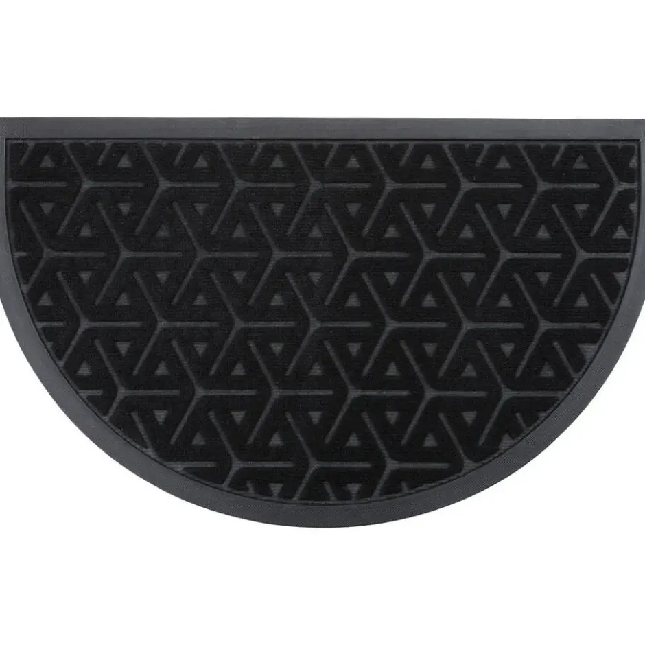 Luance Deurmat Wilson - zwart - rubber - halve maan - 75 x 44 cm