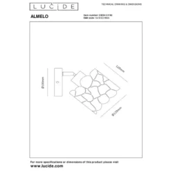Lucide ALMELO Wandspot - Zwart