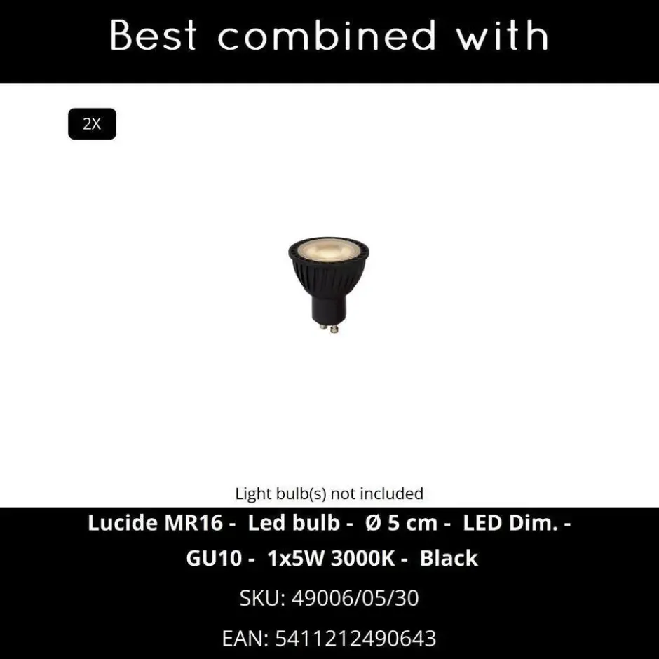 Lucide BONDI Wandspot - Zwart