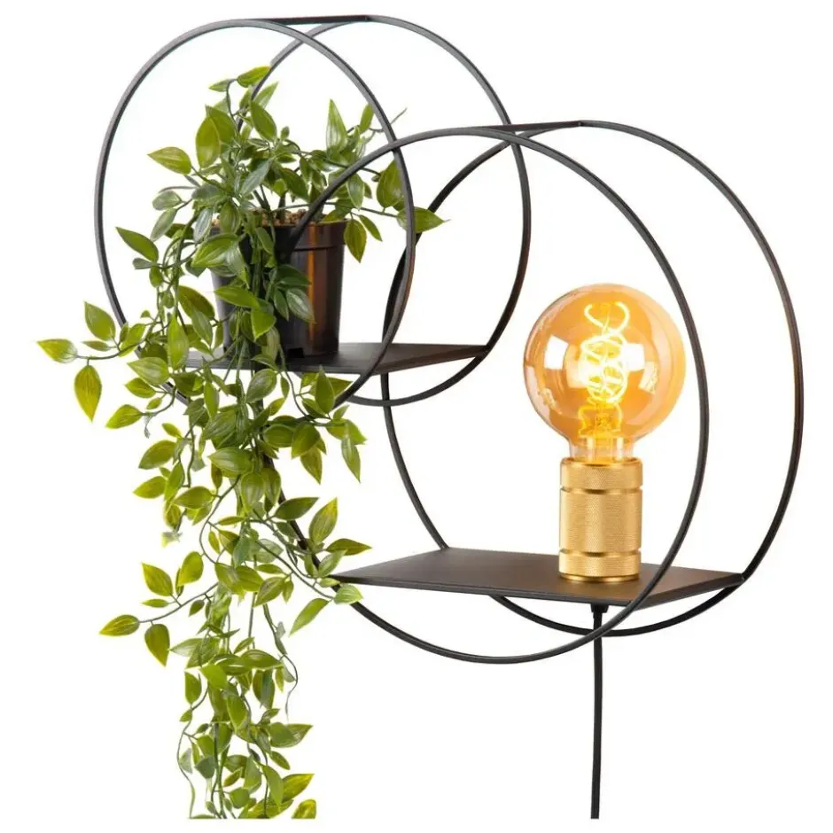 Lucide CIRCLE Wandlamp - Zwart
