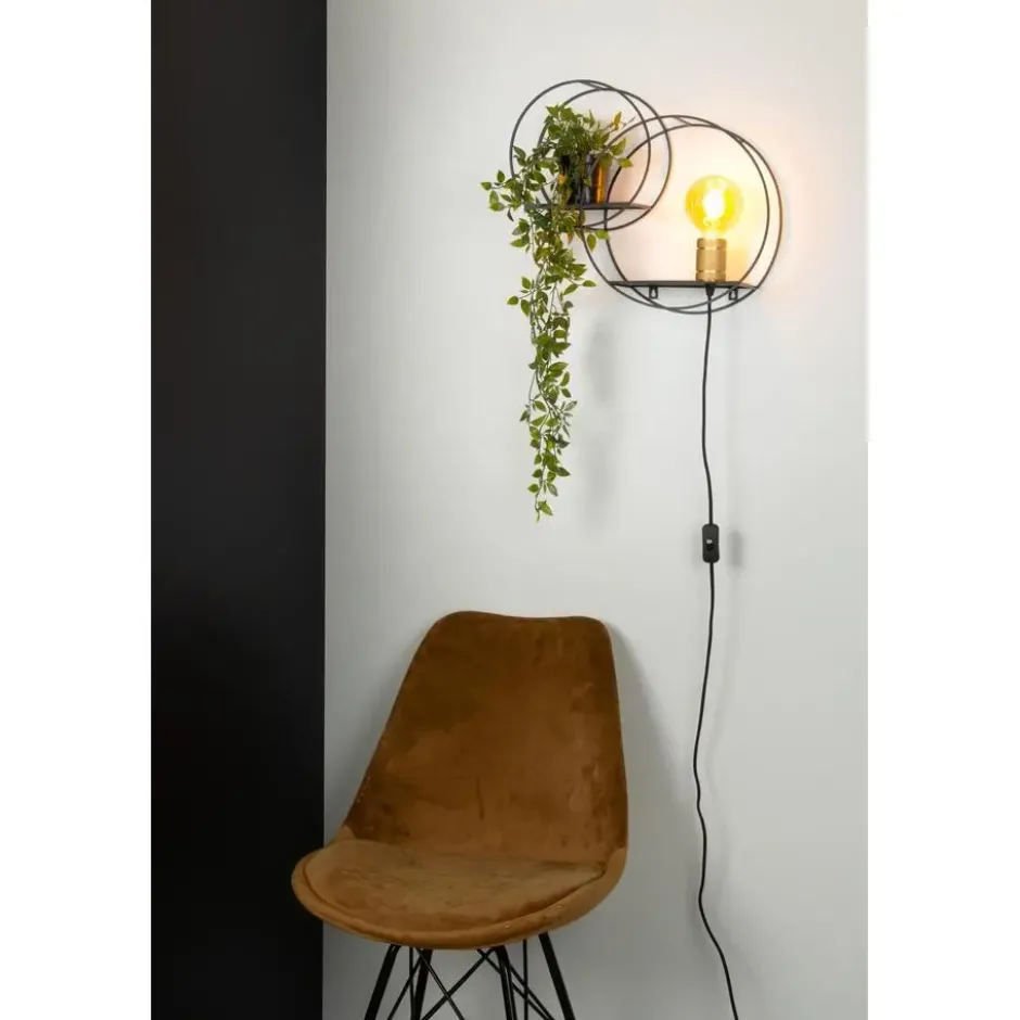 Lucide CIRCLE Wandlamp - Zwart