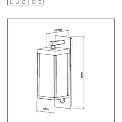 Lucide CLAIRETTE Wandlamp - Antraciet
