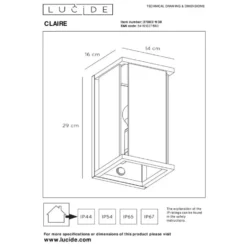 Lucide CLAIRE Wandlamp - Antraciet