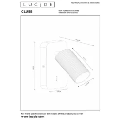Lucide CLUBS Bedlamp - Zwart