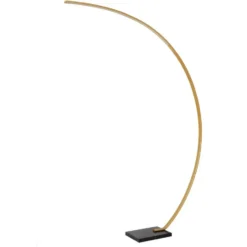 Lucide CURVE Booglamp - Mat Goud / Messing
