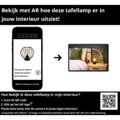 Lucide DANZA Tafellamp - Zwart