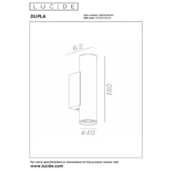 Lucide DUPLA Wandspot - Koffie