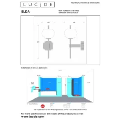 Lucide ELDA Wandlamp - Mat Goud / Messing