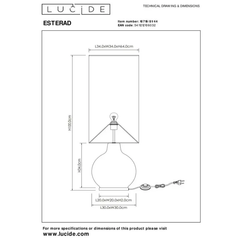 Lucide ESTERAD Vloerlamp - Okergeel