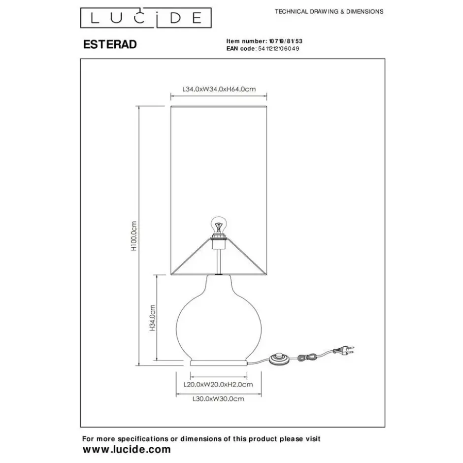 Lucide ESTERAD Vloerlamp - Oranje