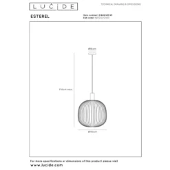 Lucide ESTEREL Hanglamp - Taupe