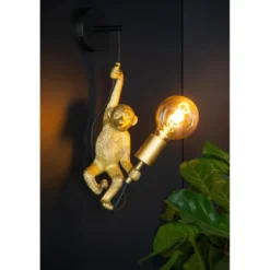 Lucide EXTRAVAGANZA CHIMP Wandlamp - Zwart