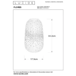 Lucide FLORES Tafellamp - Wit