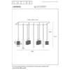 Lucide LAMBRES Hanglamp - Taupe