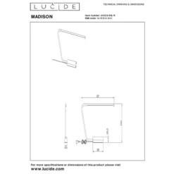 Lucide MADISON Bureaulamp - Chroom