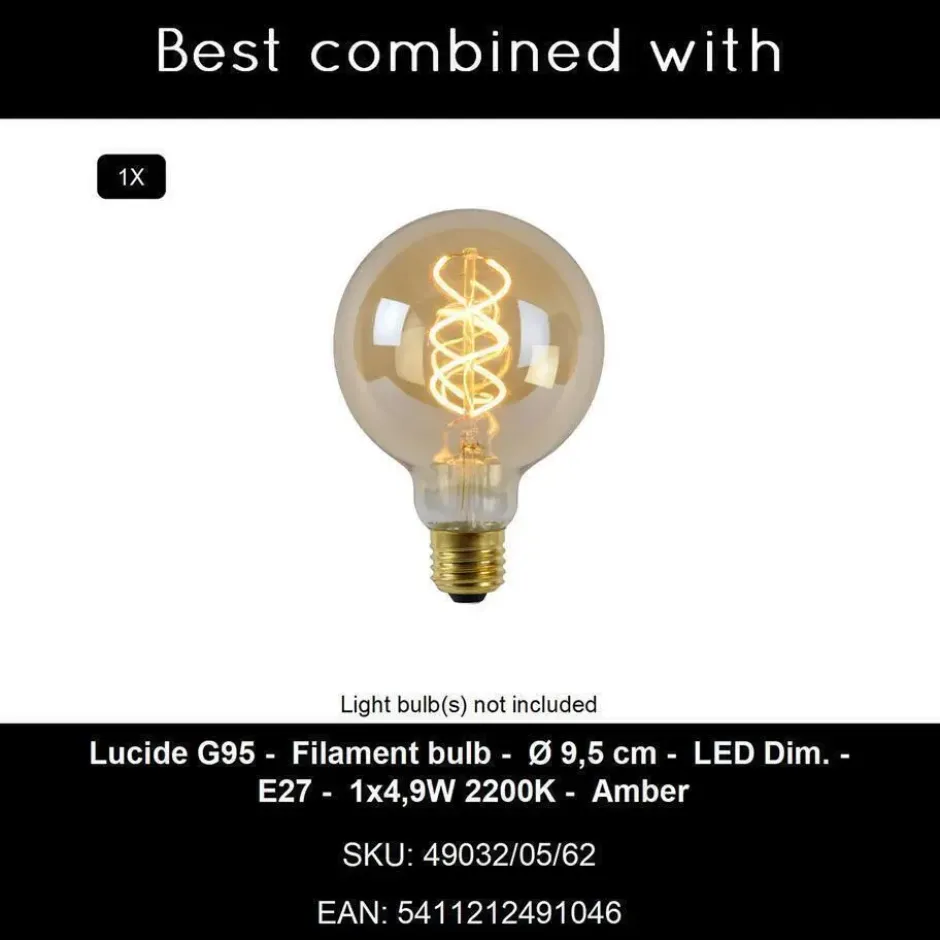 Lucide MAYA Vloerlamp - Zwart