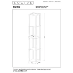 Lucide MENNO Vloerlamp - Zwart