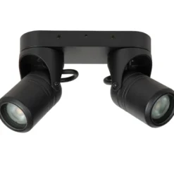 Lucide NIORT - Plafondspot Buiten - 2xGU10 - IP44 - Zwart