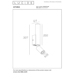 Lucide OTIMO Wandspot - Koffie