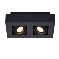 Lucide plafondspot Xirax 2 lamp - zwart