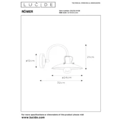 Lucide RÖMER Wandlamp - Beige