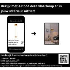 Lucide SIEMON Vloerlamp - Okergeel