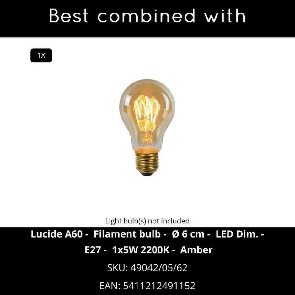 Lucide SIEMON Vloerlamp - Okergeel