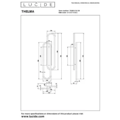 Lucide THELMA Wandlamp - Zwart