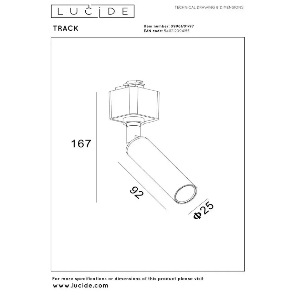 Lucide TRACK Railverlichting - Koffie