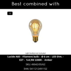 Lucide YOUNES Hanglamp - Beige