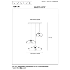Lucide YUNKAI Hanglamp - Naturel