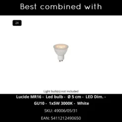 Lucide ZARO Wandspot - Wit