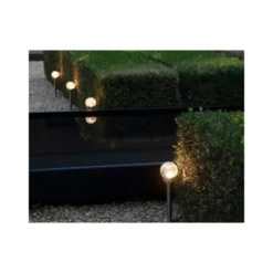 Lumineo LED tuinlampjes instekers - solar - ronde bol - 30 cm