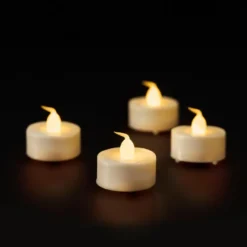 Lumineo LED waxinelichtjes - 4x stuks - wit