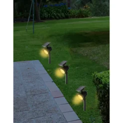 Lumineo Tuinverlichting spots - 2 stuks - solar - 31 cm