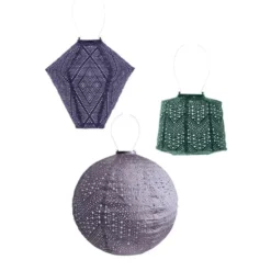 Lumiz Lampionnen op zonne energie - Tuinverlichting - Wenen Set - 3 stuks