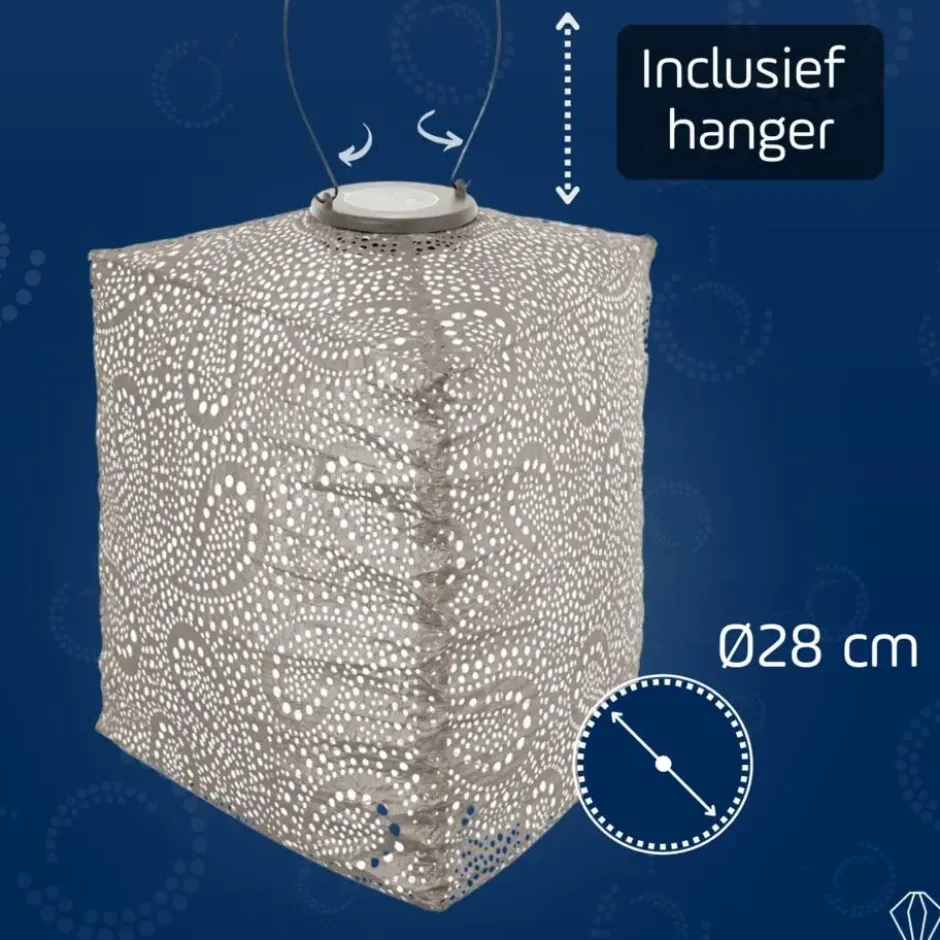 Lumiz Lampion op zonne energie - Solar tuinverlichting - Triangle Set - 3 stuks