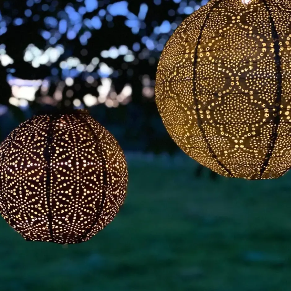 Lumiz Solar Buitenlampion - Bazaar Rond - 30 cm - Goud