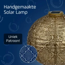Lumiz Solar Buitenlampion - Bazaar Rond - 30 cm - Goud