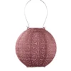 Lumiz Solar Buitenlampion - Sashiko Rond - 20 cm - Koper