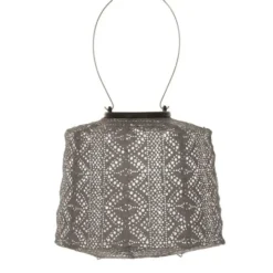 LUMIZ Solar Lampion Lace Lamp - 20 cm - Taupe