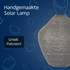 LUMIZ Solar Lampion Mandela Jar - 30 cm - Taupe