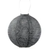 LUMIZ Solar Lampion Paisley Rond - 30 cm - Donker Grijs
