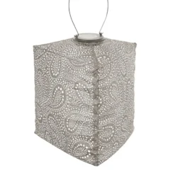 LUMIZ Solar Lampion Paisley Triangle - 28 cm - Licht Taupe